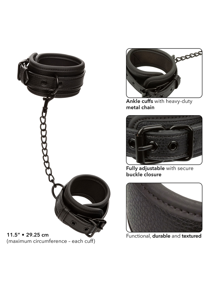 CalExotics Nocturnal Collection Ankle Cuffs BLACK - 0