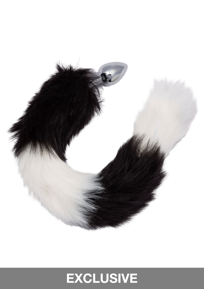 CalExotics Running Wild Black & White Tail BLACK - 5