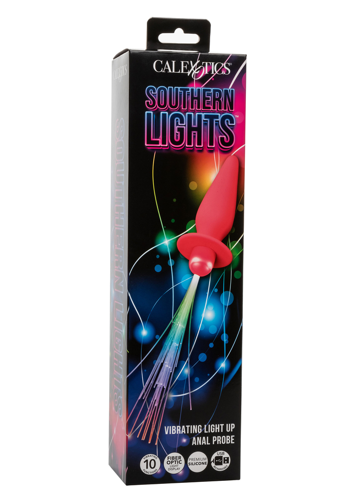 CalExotics Southern Lights Vibrating Light Up Anal Probe PINK - 5