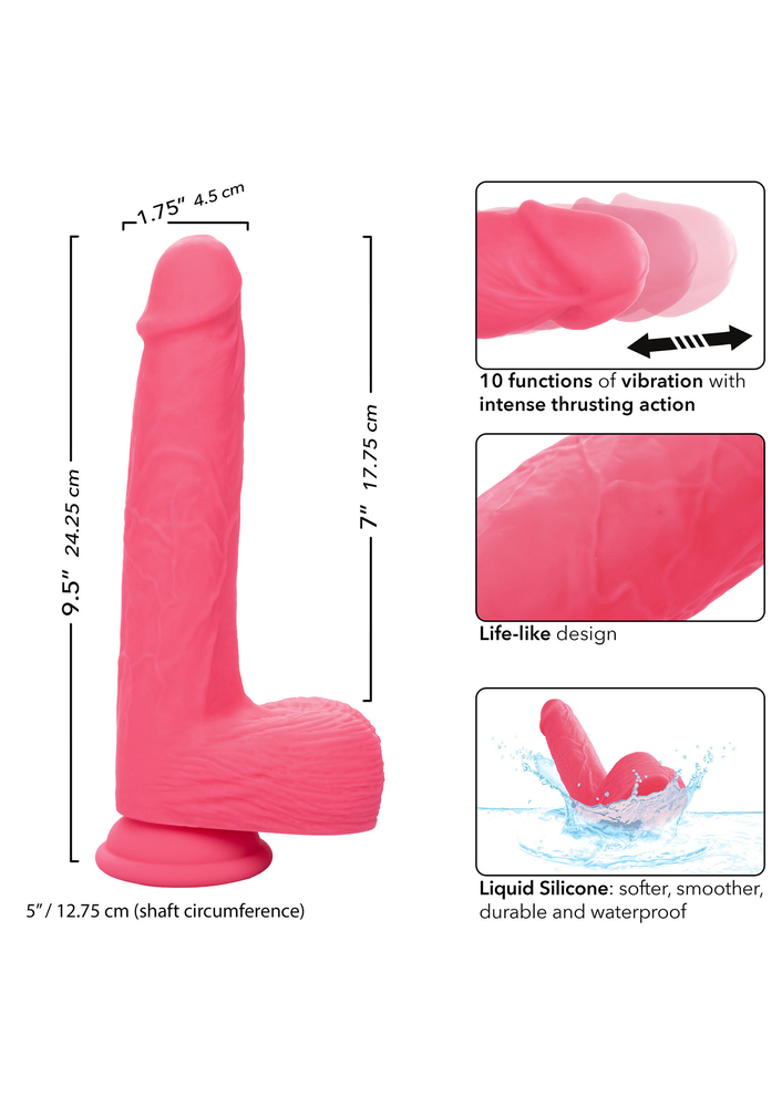 CalExotics Stud Rechargeable Rumbling & Thrusting PINK - 8