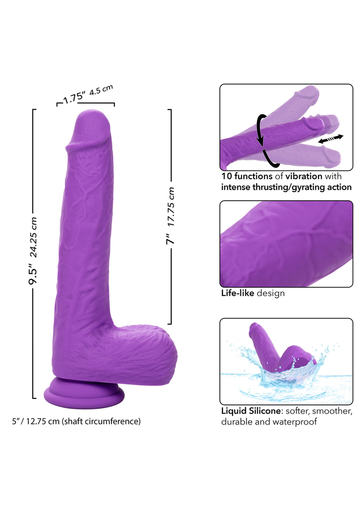 CalExotics Stud Rechargeable Gyrating & Thrusting PURPLE - 6