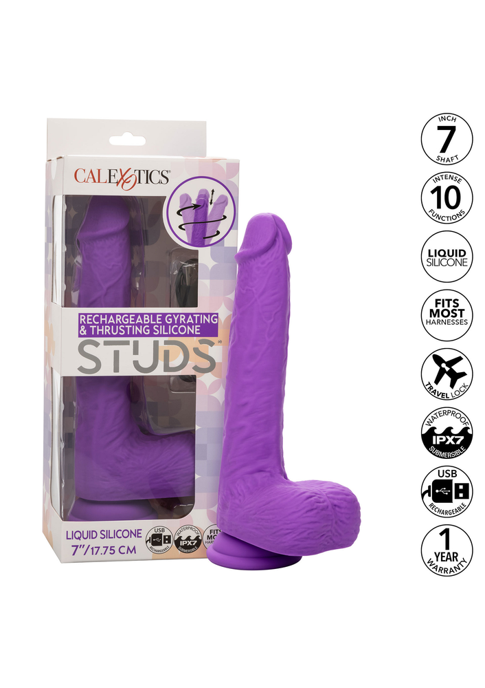 CalExotics Stud Rechargeable Gyrating & Thrusting PURPLE - 9