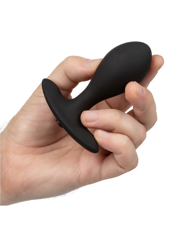 CalExotics Weighted Silicone Inflatable Plug BLACK - 3