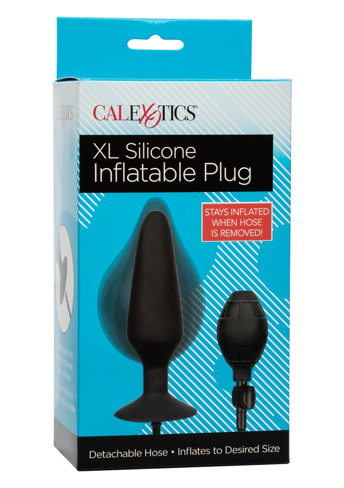 CalExotics XL Silicone Inflatable Plug BLACK - 2