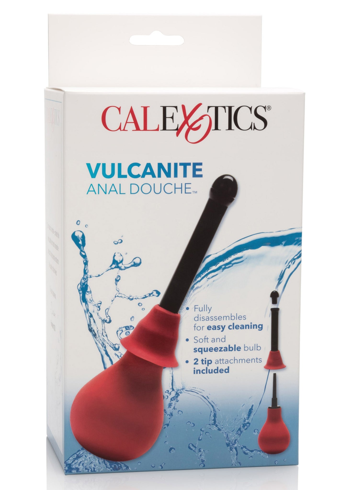 CalExotics Vulcanite Anal Douche BLACK - 2