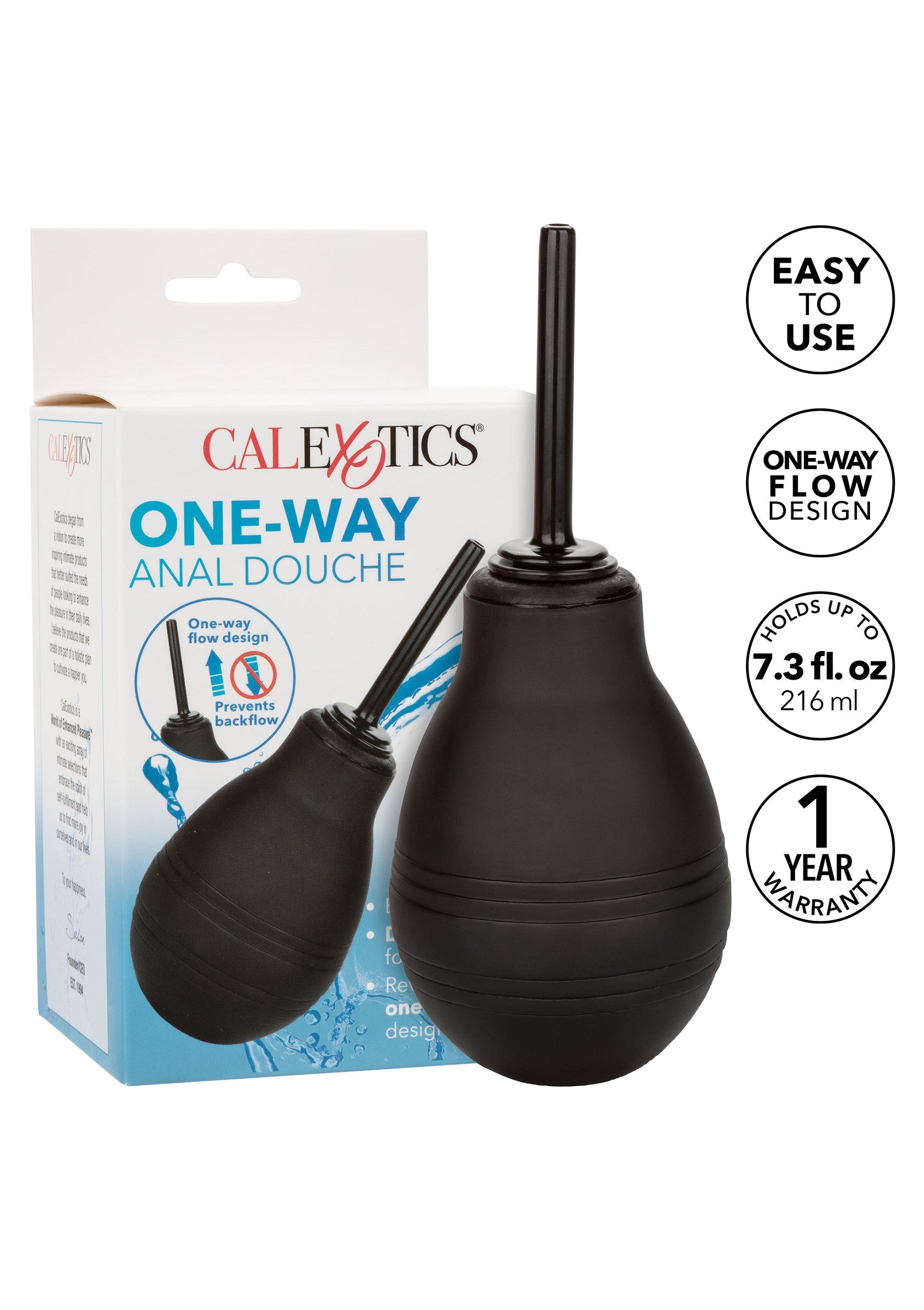 CalExotics Water Systems One-Way Anal Douche BLACK - 114