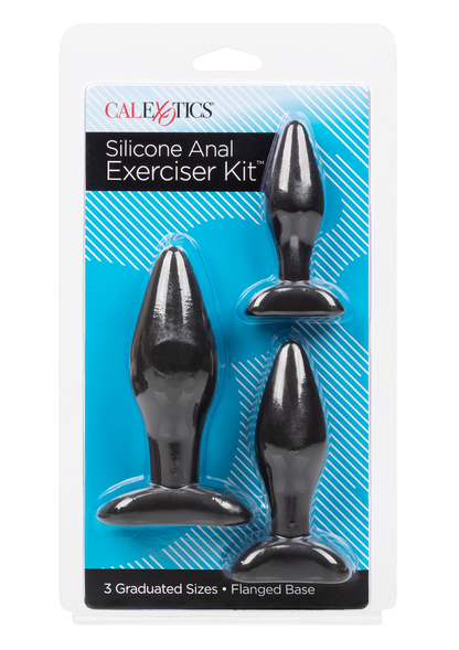 CalExotics Silicone Anal Exerciser Kit BLACK - 6