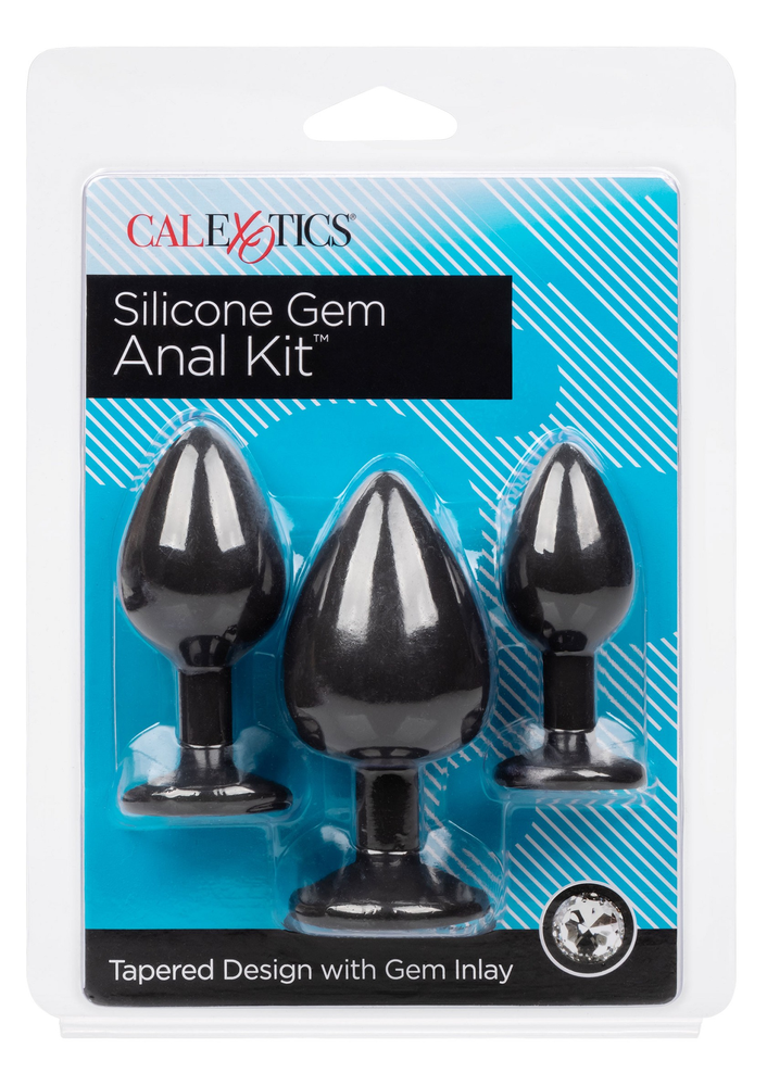 CalExotics Silicone Gem Anal Kit BLACK - 1