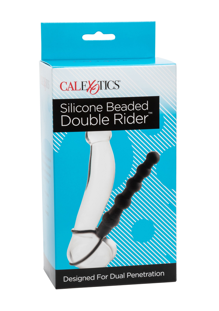 CalExotics Silicone Beaded Double Rider BLACK - 0