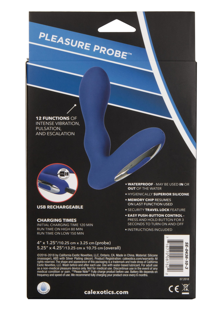 CalExotics Eclipse Pleasure Probe BLUE - 0