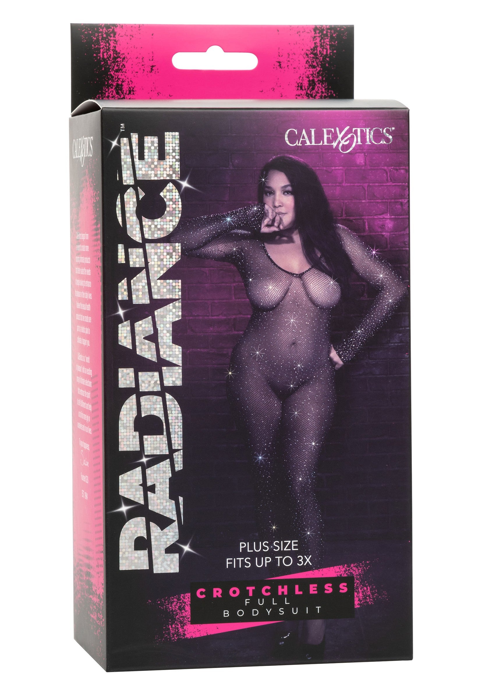 CalExotics Radiance Plus Size Crotchless Full Body Suit BLACK PLUS - 4