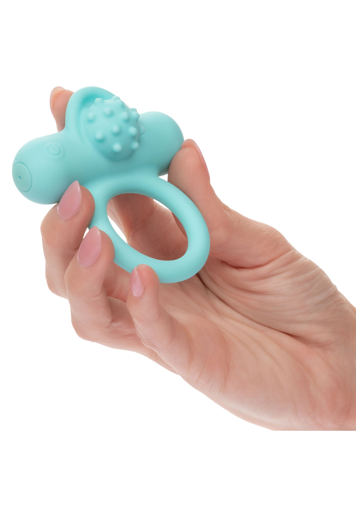 CalExotics Silicone Rechargeable Nubby Lover’s Delight AQUA - 1