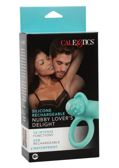 CalExotics Silicone Rechargeable Nubby Lover’s Delight AQUA - 4