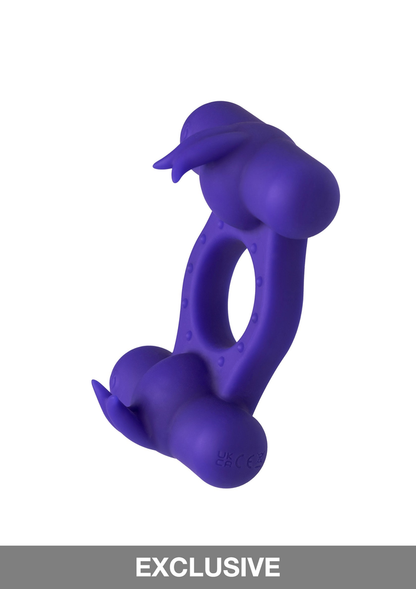 CalExotics Silicone Rechargeable Triple Orgasm Enhancer PURPLE - 4