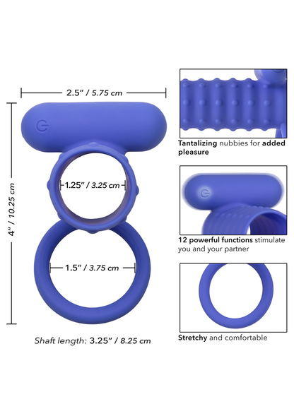 CalExotics Silicone Rechargeable Endless Desires Enhancer BLUE - 10