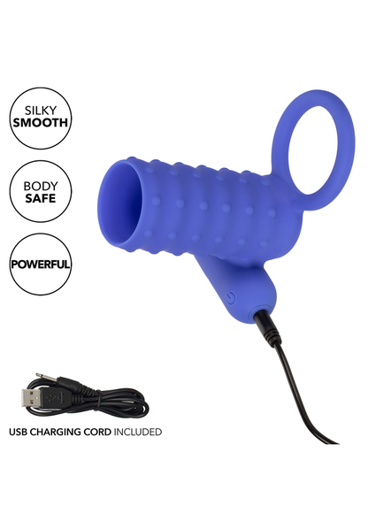 CalExotics Silicone Rechargeable Endless Desires Enhancer BLUE - 12