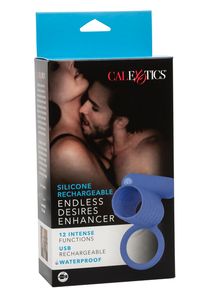 CalExotics Silicone Rechargeable Endless Desires Enhancer BLUE - 6