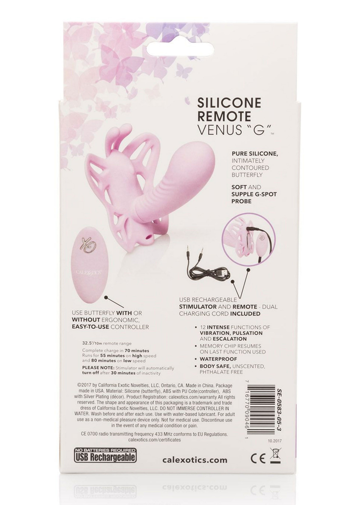 CalExotics Venus Butterfly Silicone Remote Venus 'G' PINK - 3