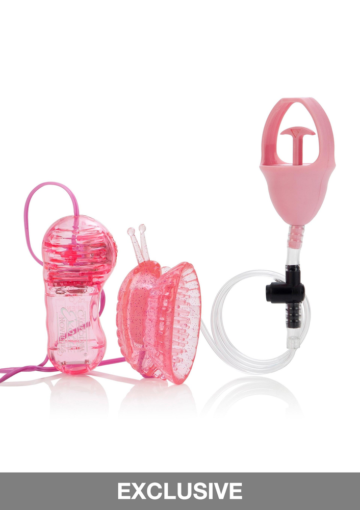 CalExotics Intimate Pump Butterfly Clitoral Pump PINK - 2