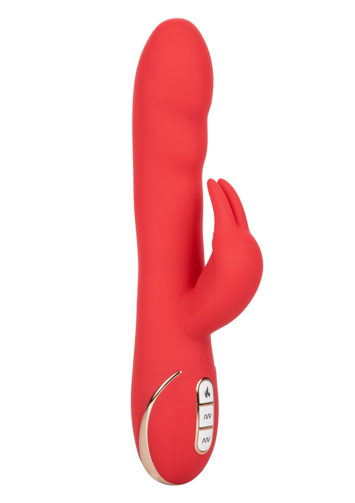 CalExotics Jack Rabbit Signature Heated Silicone Ultra-Soft Rabbit RED - 8