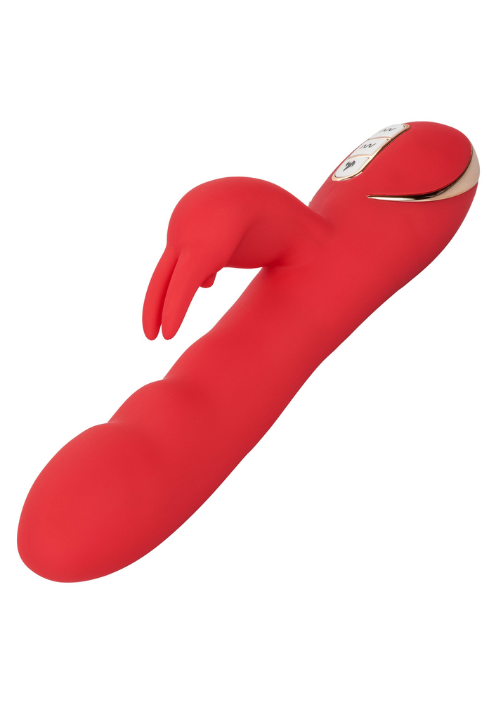 CalExotics Jack Rabbit Signature Heated Silicone Ultra-Soft Rabbit RED - 7