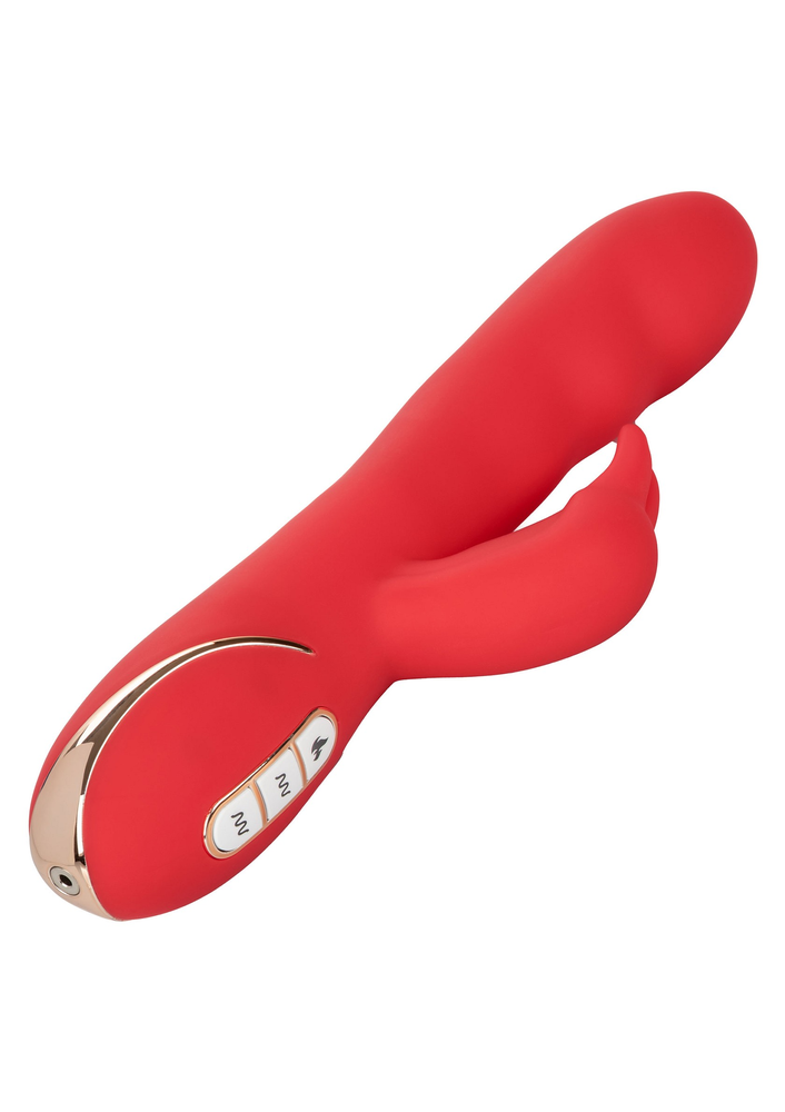 CalExotics Jack Rabbit Signature Heated Silicone Ultra-Soft Rabbit RED - 0