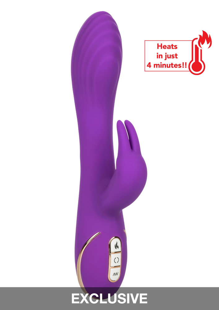 CalExotics Jack Rabbit Signature Heated Silicone Rotating 'G' Rabbit PURPLE - 3