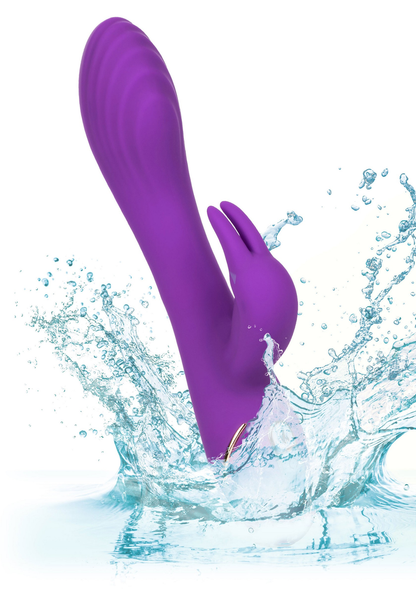 CalExotics Jack Rabbit Signature Heated Silicone Rotating 'G' Rabbit PURPLE - 2