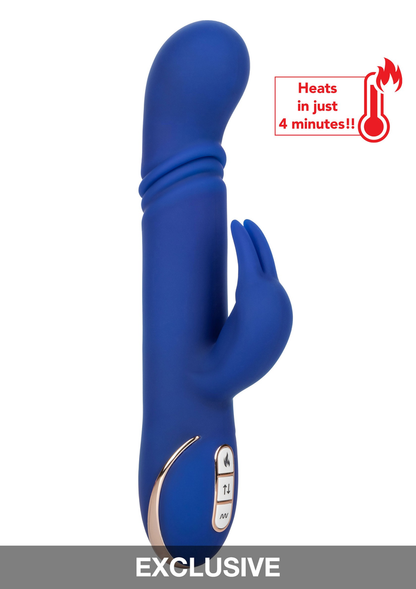 CalExotics Jack Rabbit Signature Heated Silicone Thrusting 'G' Rabbit BLUE - 7