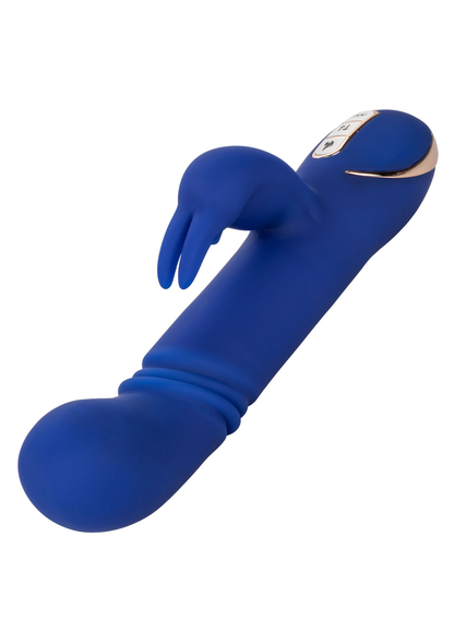 CalExotics Jack Rabbit Signature Heated Silicone Thrusting 'G' Rabbit BLUE - 10