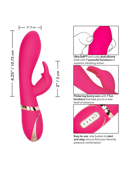 CalExotics Jack Rabbit Signature Silicone Ultra-Soft Rabbit PINK - 6