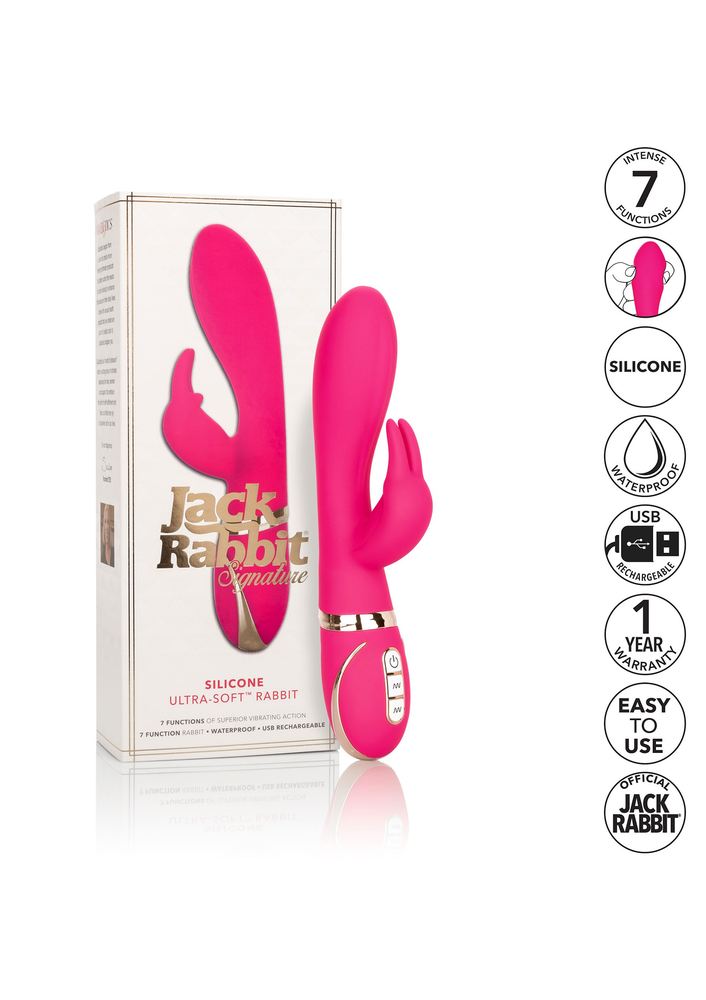 CalExotics Jack Rabbit Signature Silicone Ultra-Soft Rabbit PINK - 9