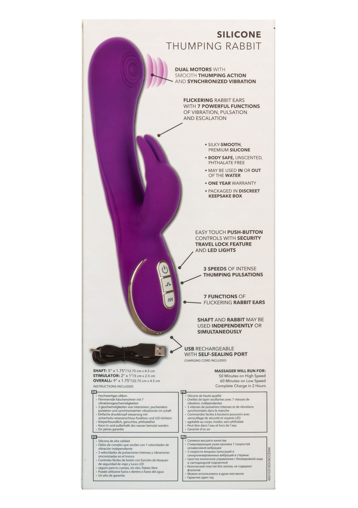 CalExotics Jack Rabbit Signature Silicone Thumping Rabbit PURPLE - 10