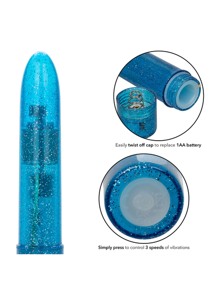 CalExotics Sparkle Mini Vibe BLUE - 4