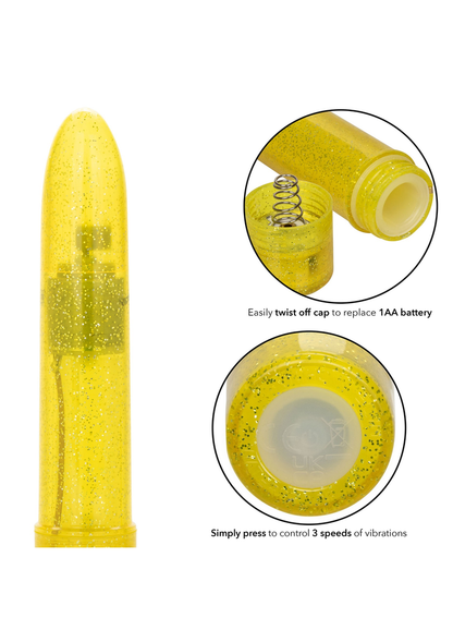 CalExotics Sparkle Mini Vibe YELLOW - 3