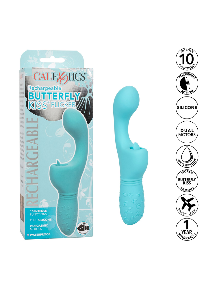 CalExotics Rechargeable Butterfly Kiss Flicker BLUE - 5