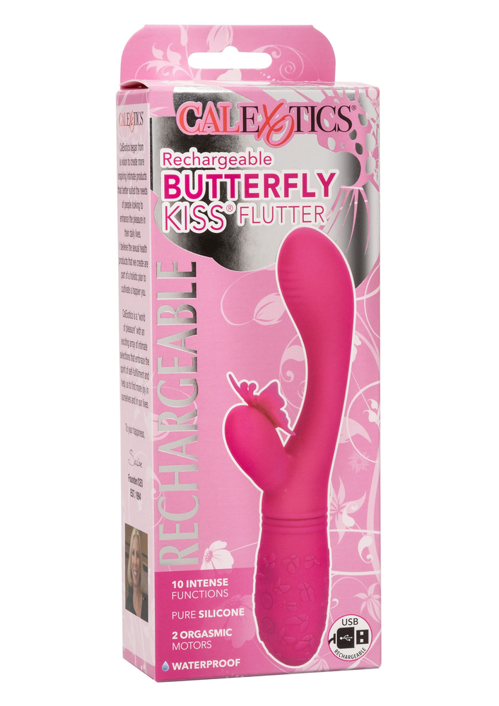 CalExotics Rechargeable Butterfly Kiss Flutter PINK - 10