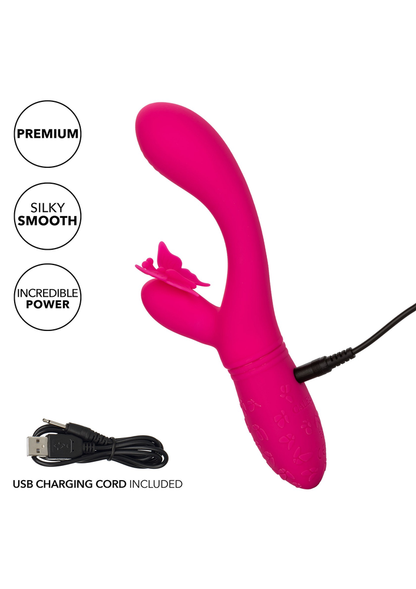 CalExotics Rechargeable Butterfly Kiss Flutter PINK - 8