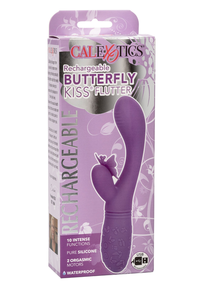 CalExotics Rechargeable Butterfly Kiss Flutter PURPLE - 9