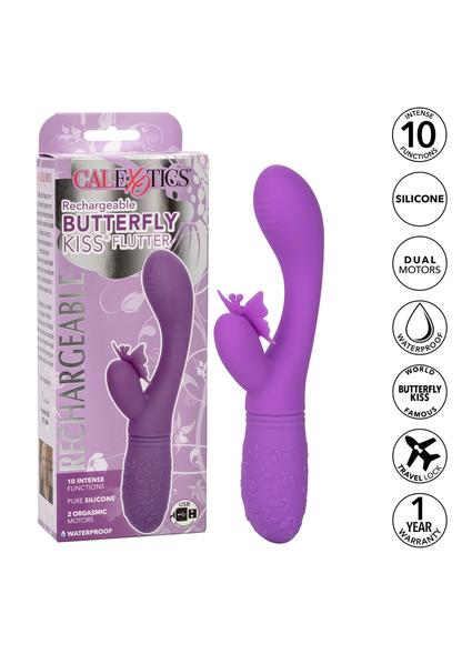 CalExotics Rechargeable Butterfly Kiss Flutter PURPLE - 7