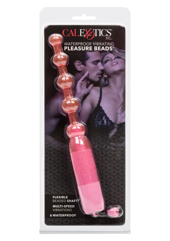 CalExotics Waterproof Vibrating Pleasure Beads PINK - 1