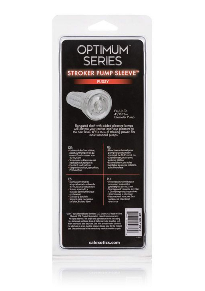 CalExotics Optimum Series Stroker Pump Sleeve Pussy TRANSPA - 3