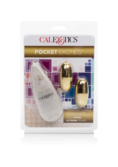 CalExotics Pocket Exotics Vibrating Double Silver Bullets GOLD - 0