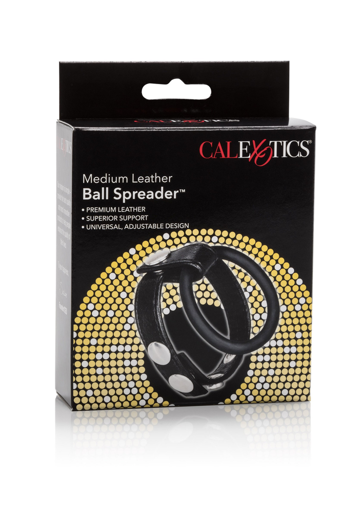 CalExotics Medium Leather Ball Spreader BLACK - 3