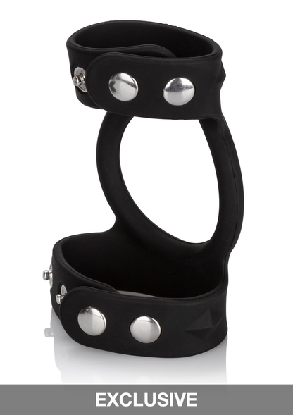 CalExotics Silicone Tri-Snap C & B Cage BLACK - 0