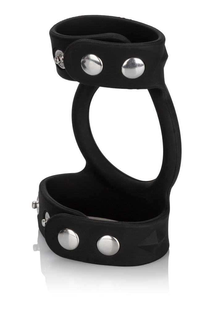 CalExotics Silicone Tri-Snap C & B Cage BLACK - 1