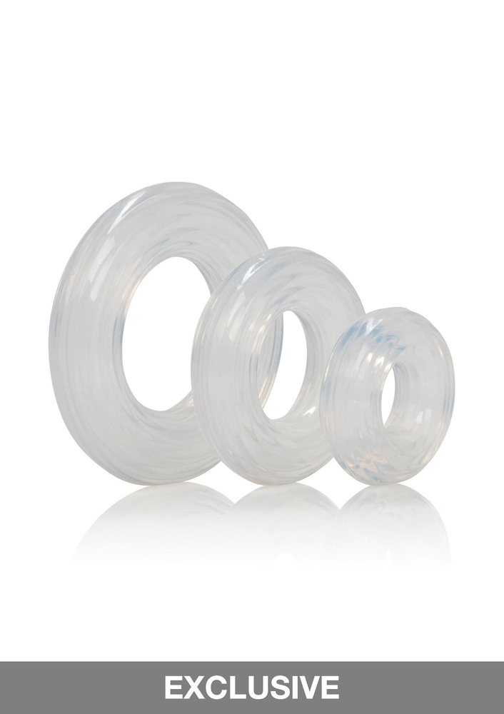 CalExotics Premium Silicone Ring Set TRANSPA - 1