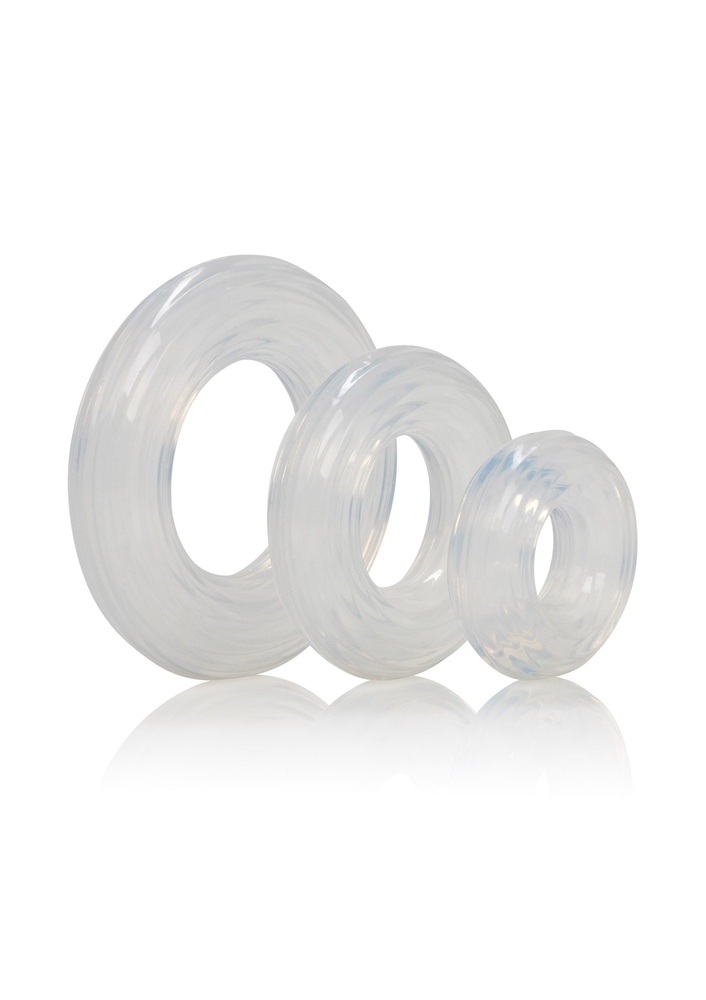 CalExotics Premium Silicone Ring Set TRANSPA - 4