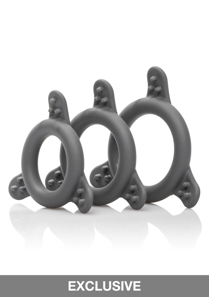 CalExotics Pro Series Silicone Ring Set BLACK - 2
