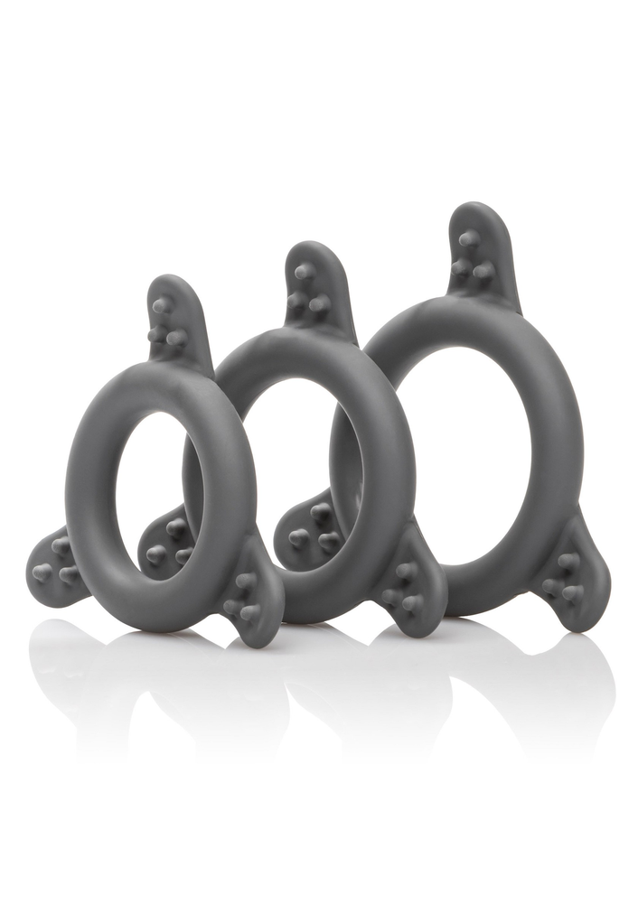 CalExotics Pro Series Silicone Ring Set BLACK - 0